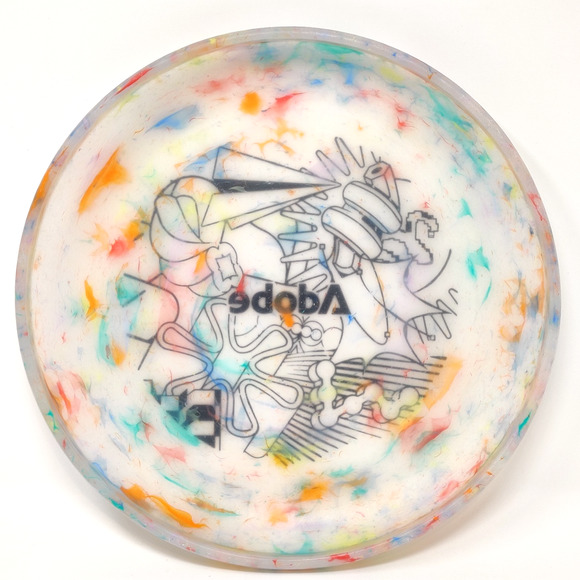 Wham-O Reflyer Frisbee 10.75" 170g w Adobe Logo Art Multicolor Tie Dye Recycled - Picture 2 of 16